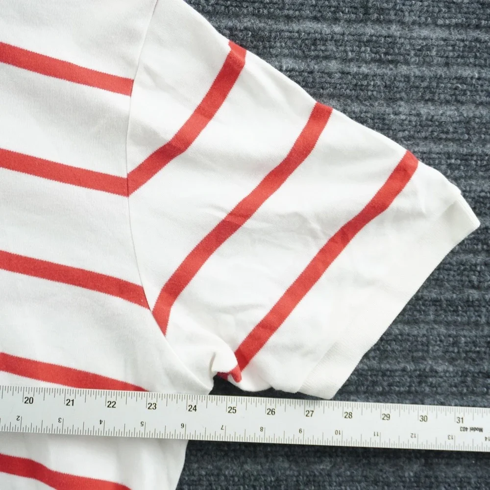 Polo Ralph Lauren Polo Shirt Mens XL White Red Striped Short Sleeve Cotton Logo